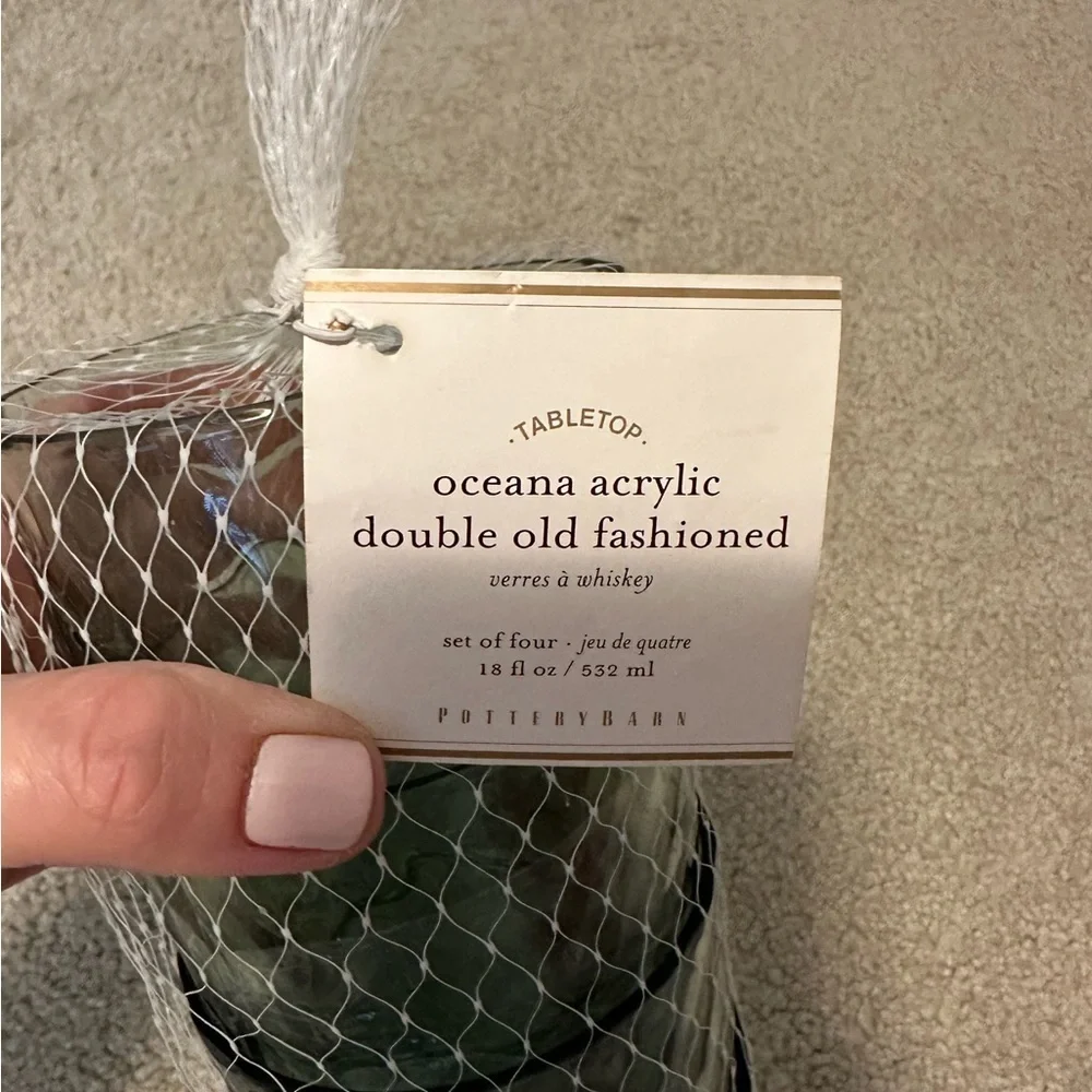 POTTERY Barn Oceana Acrylic Double Old Fashioned